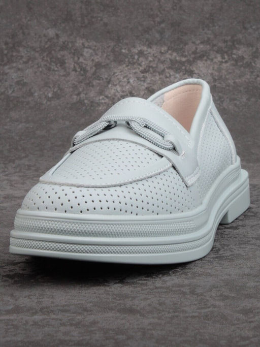 03-HY16-2D LT. BLUE Лоферы женские (натуральная кожа)