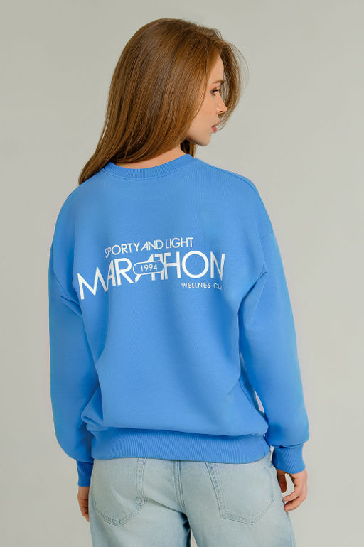 Арт. 15109 Свитшот женский 44-52 (5 шт) Цвет:небесный - Калинка фото 12