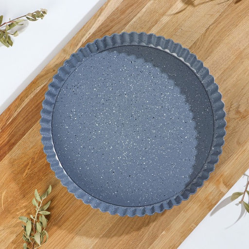 Форма для выпечки Доляна «Элин Мрамор», d=24 см, разъёмная, антипригарное покрытие, серая