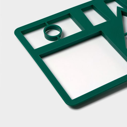 Форма для печенья новогодняя Доляна «Пряничный домик», пластик, 28×19 см, зелёная