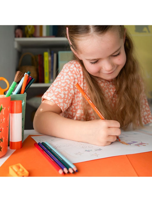 Карандаши цветные 18 цветов, детские, шестигранные, BIC Kids Tropicolors, пластиковые, ударопрочный грифель 3.2 мм