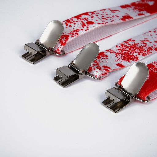 Подтяжки взрослые, ширина 2.5 см, цвет белый/красный - Simaland фото 3