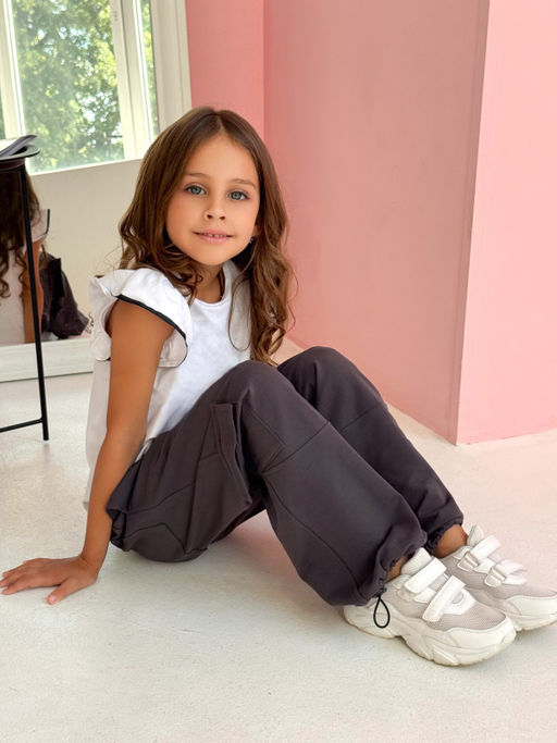 CHILLEASY 140011C-29 Брюки для девочки, Антрацит