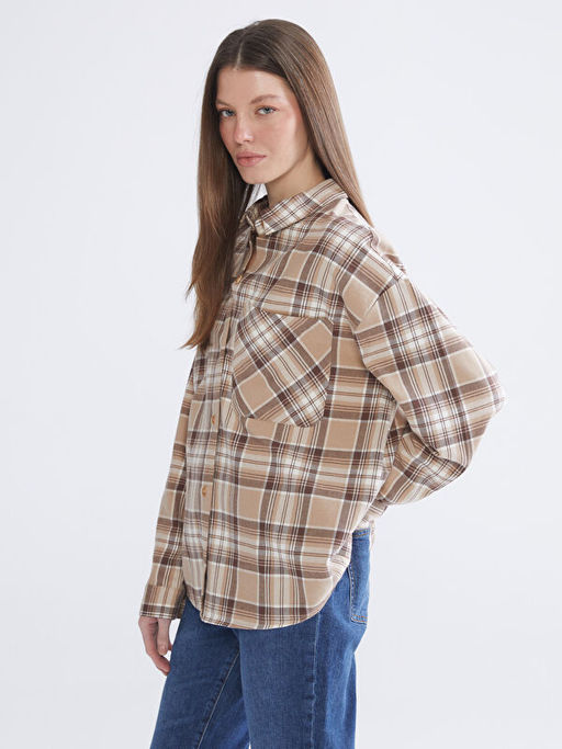 Ekose Oversize Kad?n G?mlek