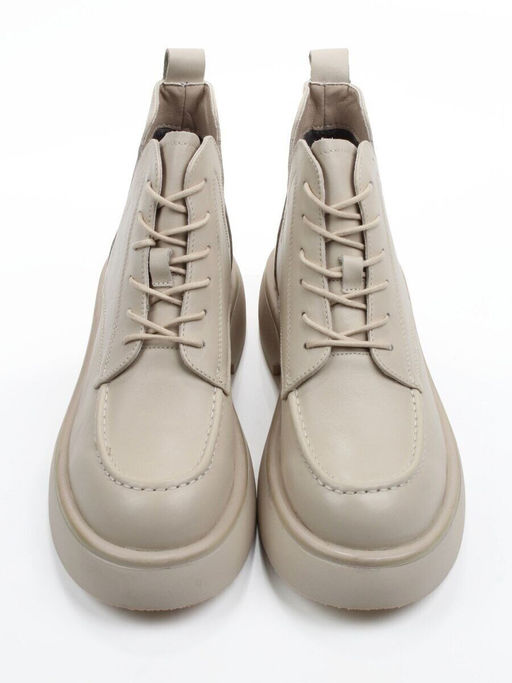 01-XKL22-107R LT. BEIGE Ботинки демисезонные женские (натуральная кожа, байка)