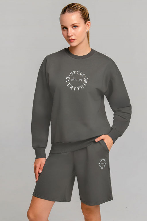 Арт. 5342 Костюм женский с шортами 42-50 (5 шт) Цвет:верх- бежевый, низ- бежевый