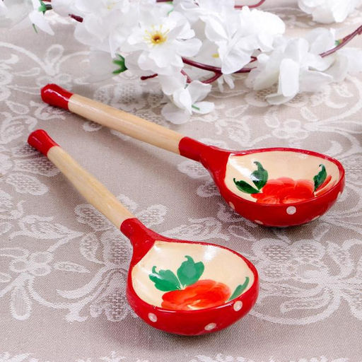 Ложка деревянная «Матрёшка», полубаская, 19×6 см, МИКС