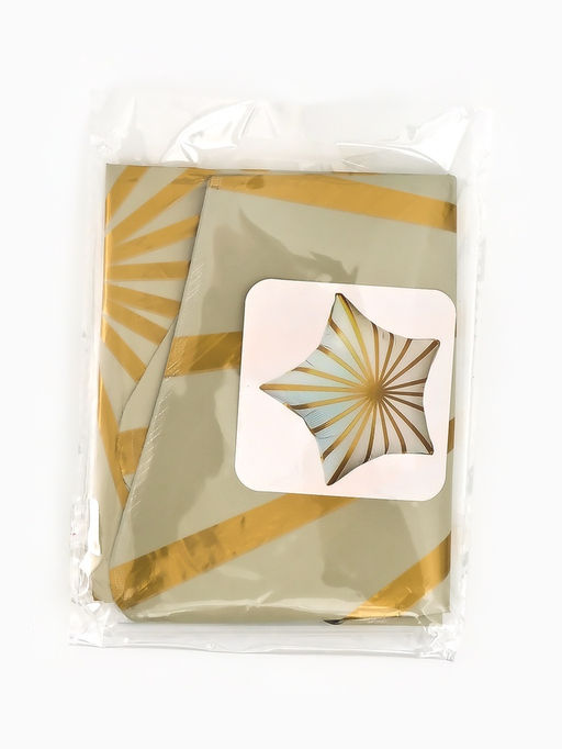 Воздушный шар фольгированный 18" звезда "Грани" цвет белый сатин, набор 5 штук