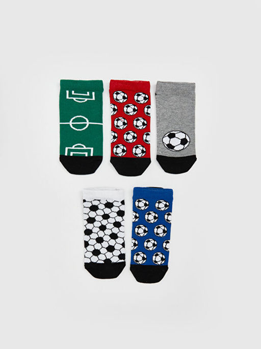 Desenli Erkek ?ocuk Patik ?orap 5li