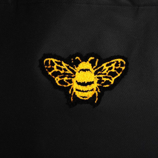 Шопер текстильный с вышивкой BEE, 40×35 см, чёрный