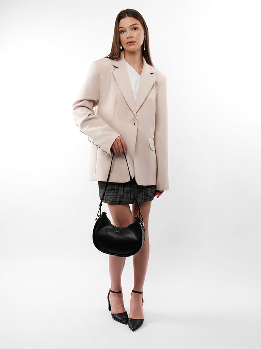 LACCOMA сумка WJ2024319-черный эко кожа хлопок  фото 9