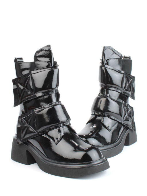 04-HSM710 BLACK Ботинки зимние женские (натуральная кожа, натуральный мех) - Фабричный китай фото 13