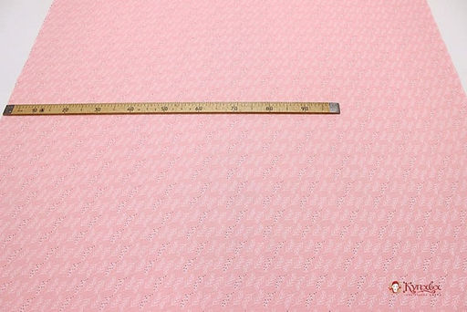 Муслин двухслойный с эф.жатости Веточки цв.св.кораллово-розовый, ш.1.42м, хлопок-100%, 120гр/м.кв - Купава фото 3
