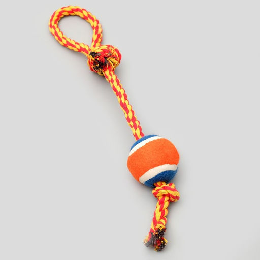 Игрушка тренировочная канатная с мячом, до 125 г, до 45 см, микс цветов - Пижон фото 2