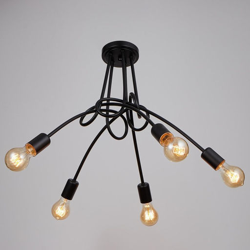 Люстра «Узел» E27 5×40 Вт черный 54×54×40 см