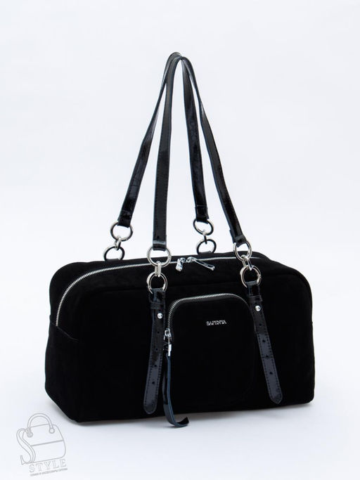 Сумка женская кожаная 91180MSS black Velina Fabbiano-Safenta в Новосибирске