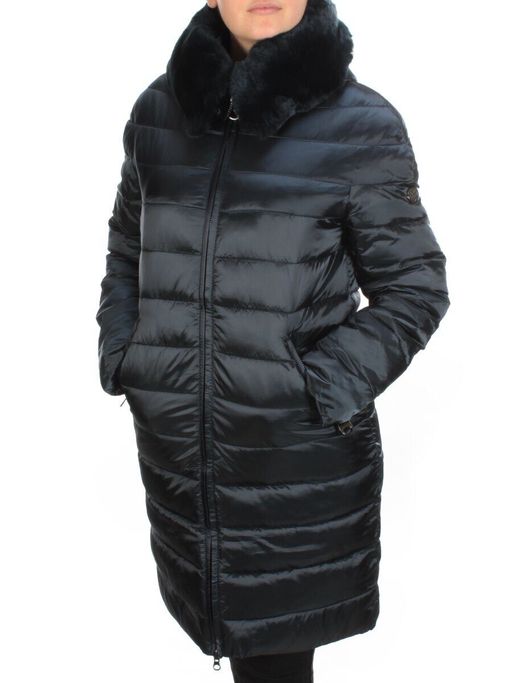 815-E03 DARK BLUE Пальто зимнее женское VISDEER (200 гр. тинсулейт) - Fashion фото 3