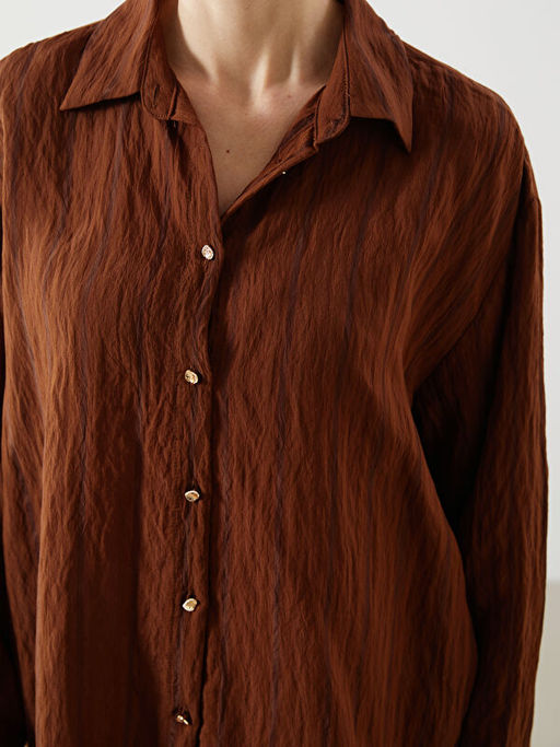 ?izgili Oversize Kad?n G?mlek