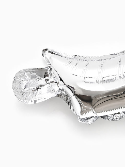 Цена за 2 шт. Воздушный шар фольгированный 22" «Бант», серебро