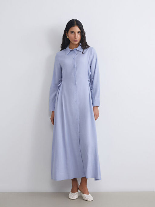 Modal Kar???ml? G?mlek Elbise