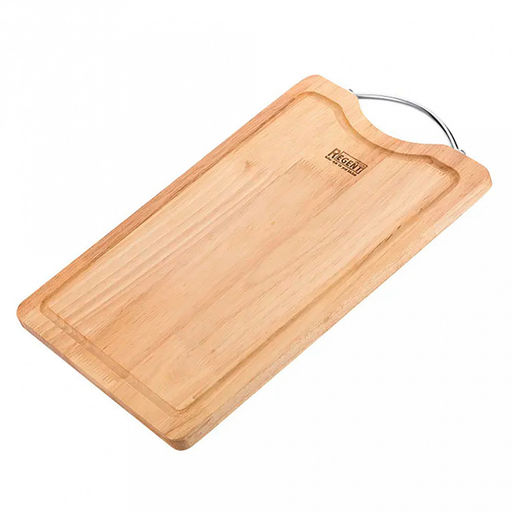 Доска разделочная деревянная Bosco 35х23х1,5см, прямоугольная, с металлической ручкой, Regent (Китай) - Домашняя мода фото 2