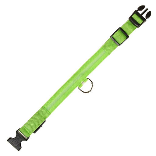 Ошейник с подсветкой, зарядка от USB, размер XL, ОШ 42-56 см, 3 режима, зелёный - Пижон фото 9