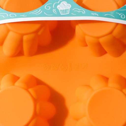 Форма для выпечки Доляна «Сладости. Круг риб», силикон, 25.5×17.5×3 см, 6 ячеек (d=7 см), синяя