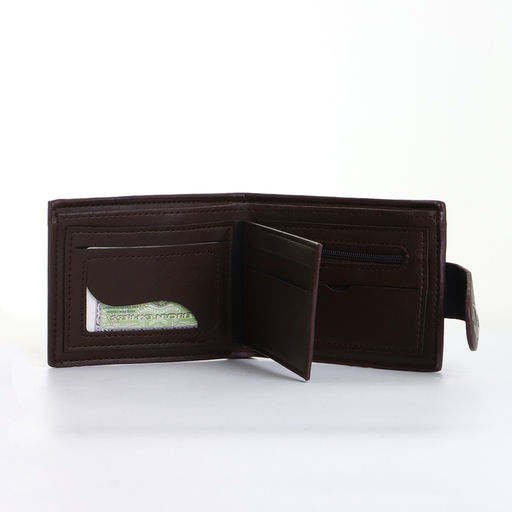 Портмоне мужское на магните, коричневое