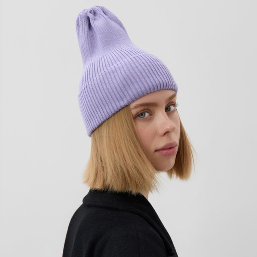 Шапка женская MINAKU, размер 52-56, цвет лаванда