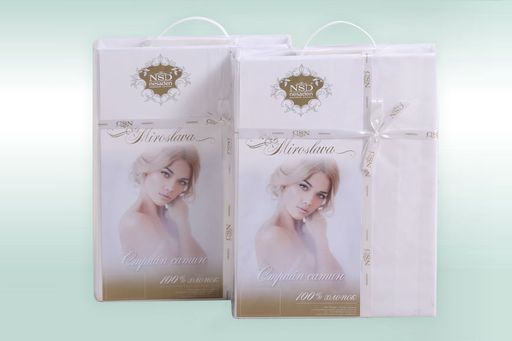 КПБ "Мирослава" цветная (2 наволочки 70/70) Крем