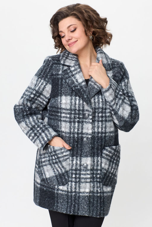 Пальто БелЭльСтиль 825 клетка