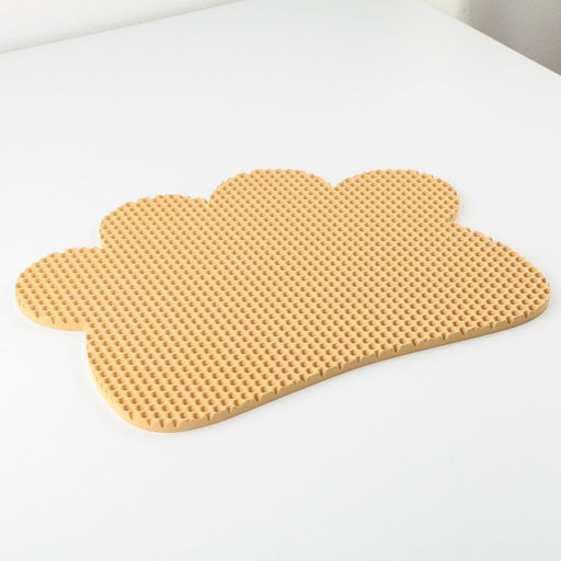 Коврик под миску и лоток Лапка, бежевый, 33,3х42,5 см - Пушистое счастье фото 6