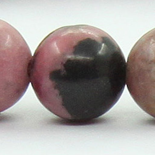 Родонит темно-розовый 10мм, браслет "Классика" длина 16см