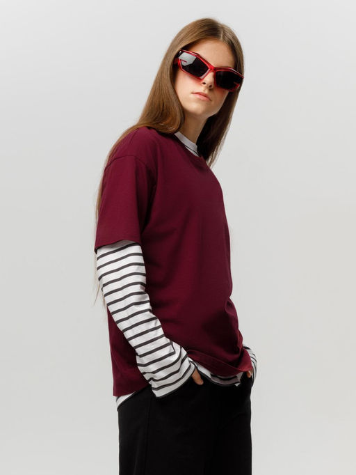 КБ 302922/бордовый 1528 фуфайка (футболка) дет