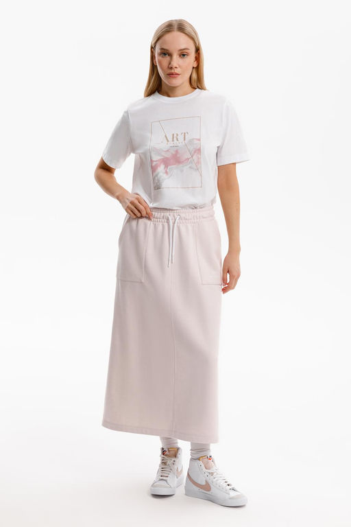 ЕВТ 7030/розовый кашемир юбка жен