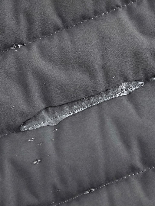 Куртка мужская гибридная стёганая с капюшоном с графеновой подкладкой серого цвета 9627_1Sr