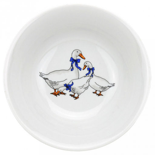 Салатник фарфоровый Гуси новые 360мл, д14,5см, h4,5см, круглый (Россия)