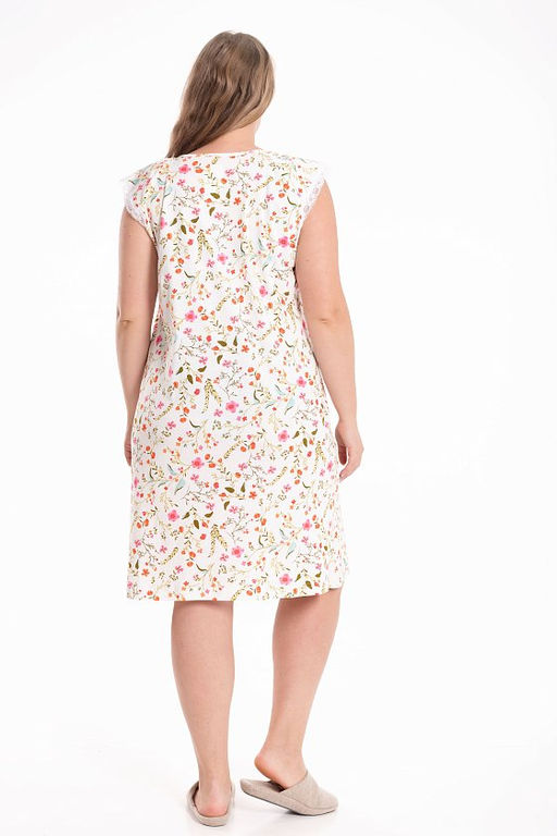 Сорочка М325405мр молочный/разноцветный - Елена фото 4