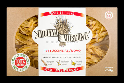 Макаронные изделия Mosconi яичные Феттучине Аль Уово 250 г, коробка, ИТАЛИЯ