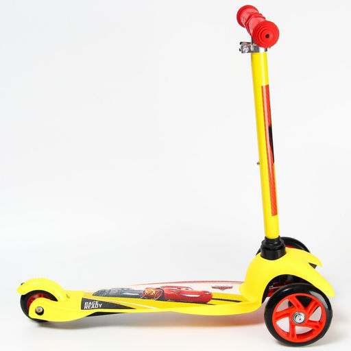 Самокат детский складной Тачки, колёса PU 120/80 мм, ABEC 7, цвет желтый - Disney фото 5