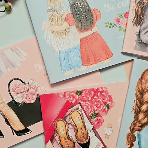 Светоч 40АЛСК4_5_3_9 Альбом для рисования, блестки, 100 г/м2 A4 29 х 20.5 см 40 л. 5 шт. на скобе 000230 Девичьи грёзы  фото 11