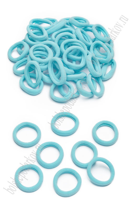 Резинки бесшовные для волос "Premium" 3 см (80 шт) SF-7340, голубой №8087L