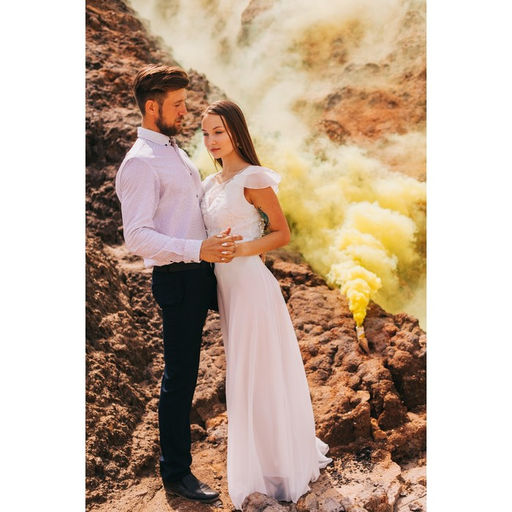 Цветной дым жёлтый, заряд 1,75 дюйма, МАКСИ, очень высокая интенсивность, 30 сек, 11,5 см - Simaland фото 4