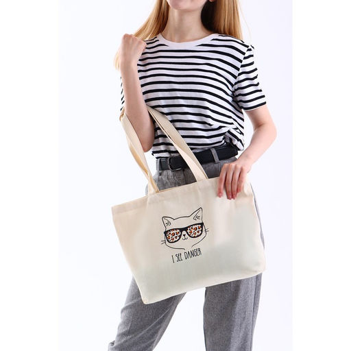 Сумка-шопер без молнии, без подкладки, цвет бежевый - Nazamok фото 9