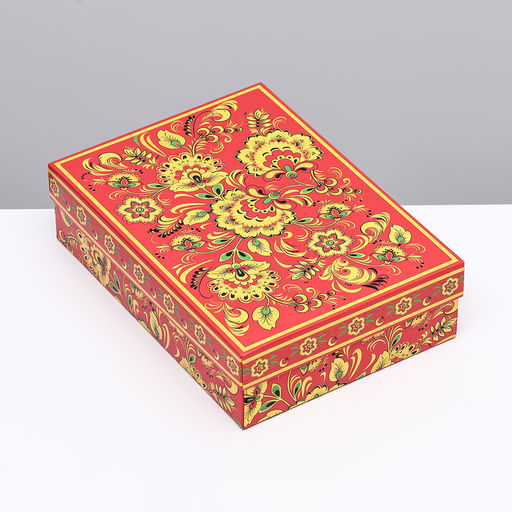 Цена за 5 шт. Коробка картонная без окна Роспись, 21 х 15 х 7 см - Simaland фото 2