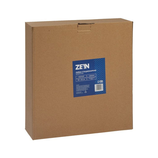 Лейка стационарная ZEIN Z2352, квадратная, 30×30 см, 1 режим, нержавеющая сталь, черная