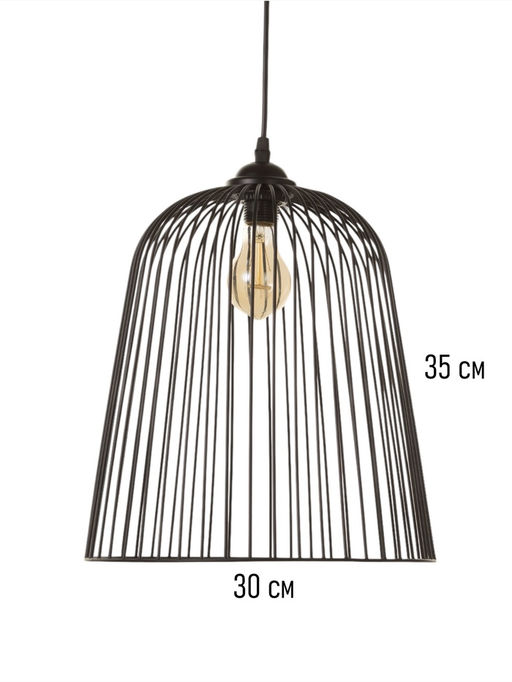 Светильник потолочный BayerLux Millie, 1×40 Вт, Е27, черный, 31×31×35 см