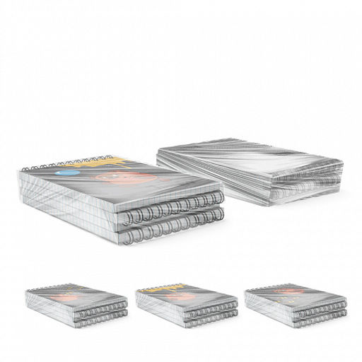 Цена за 4 шт. Записная книга на спирали ErichKrause Винни-Пух, А6, 60 листов, клетка_MIX-PACK  фото 8