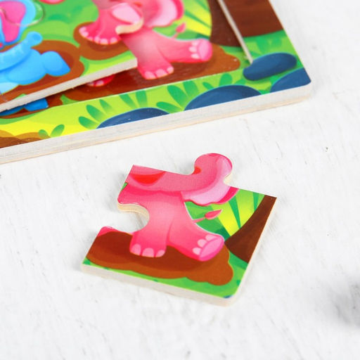 Пазл Слоники 12 элементов 0,414,511 см - Simaland фото 3