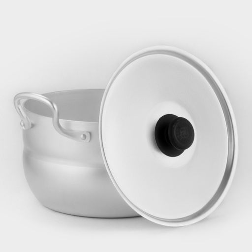 Цена за 4 шт. Кастрюля, 3 л, d=20 см, с крышкой, штампованный алюминий, серебристая